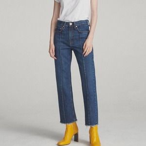Rag & Bone New York Dagmar High Rise Ankle Straight Leg Jeans Size 28